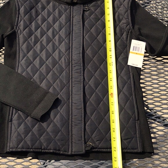 NWT Liz Claiborne Nylon Quilted Black Zip Front Jacket Size Small - Picture 14 of 14